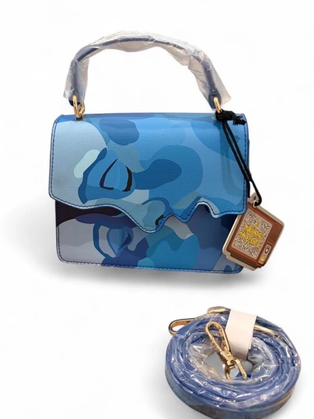 KIDSUPER STUDIOS Blue Camouflage Top-Handle Satchel